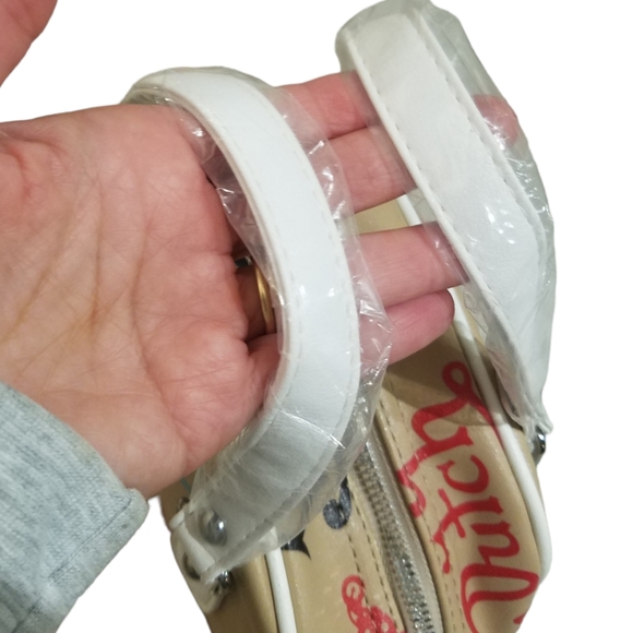 VON DUTCH nude crossbody satchel shoulder mini bowling bag purse - Picture 11 of 11